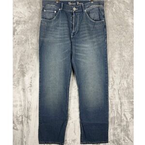Guess Jeans Mens Medium Wash Relaxed Fit Denim Jeans Size 33